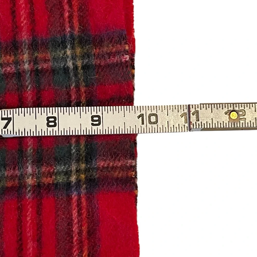 100% Lambswool Red Green Royal Stewart Tartan Plaid Scarf